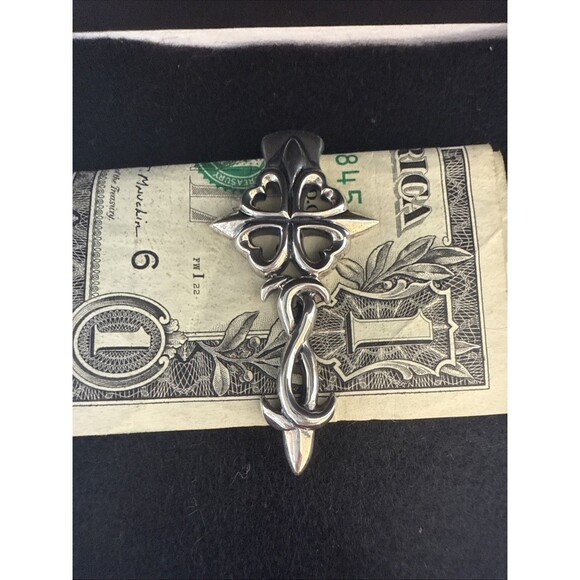 Sterling Silver Money Clip Celtic Cross 925 - Picture 2 of 5